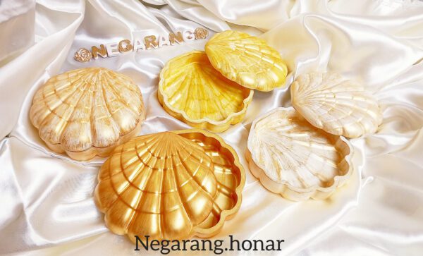 جعبه جواهرات سنگی مدل صدف